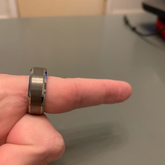 Brushed and Polished Comfort Fit Wedding Ring - Picture 8 of 11